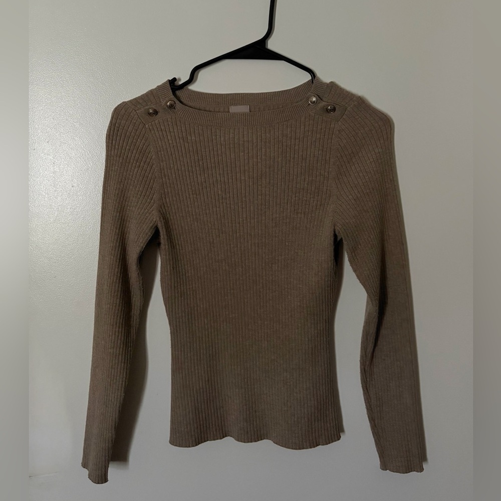 Taupe Ribbed Sweater